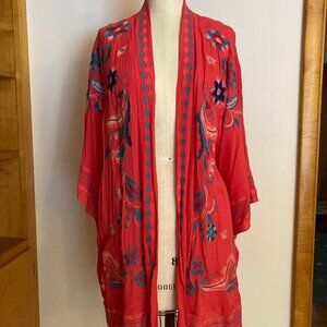 Curations Embroidered Shrug/Kimono